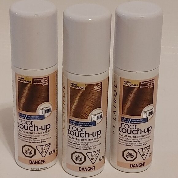 CLAIROL ROOT TOUCH UP LOT of 3 BROWN HAIR BNIP - Picture 1 of 4